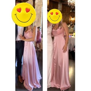 Pink simple floor length dress. Size S. Worn once. Great condition.